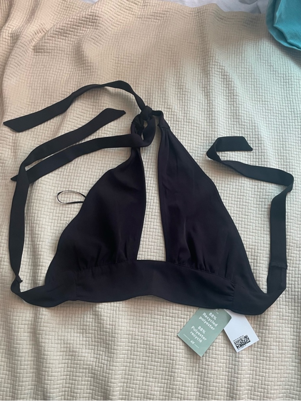 Divided Black Halter Crop Top